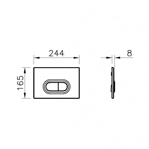 Кнопка смыва для инсталляции Vitra LOOP белый глянец 740-0500